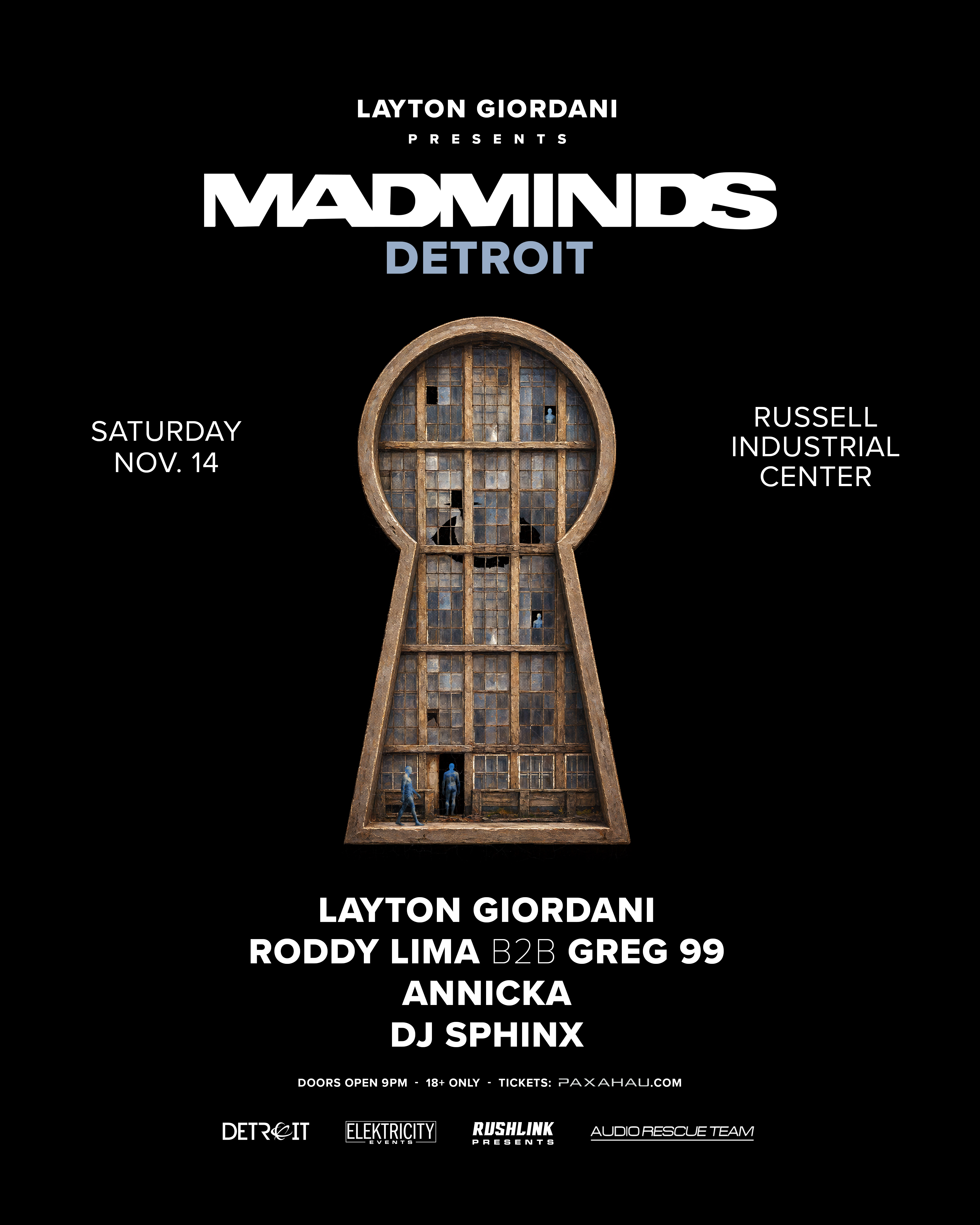 Layton Giordani presents MADMINDS Detroit at Russell Industrial Center on November 14